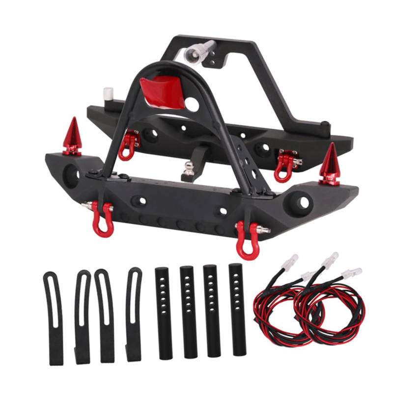 TOPBATHY 1Satz CNC Metall Stoßstange für Rc Auto Front und Heckstoßfänger für Crawler Robuste und Langlebige Konstruktion Einfache Installation von TOPBATHY