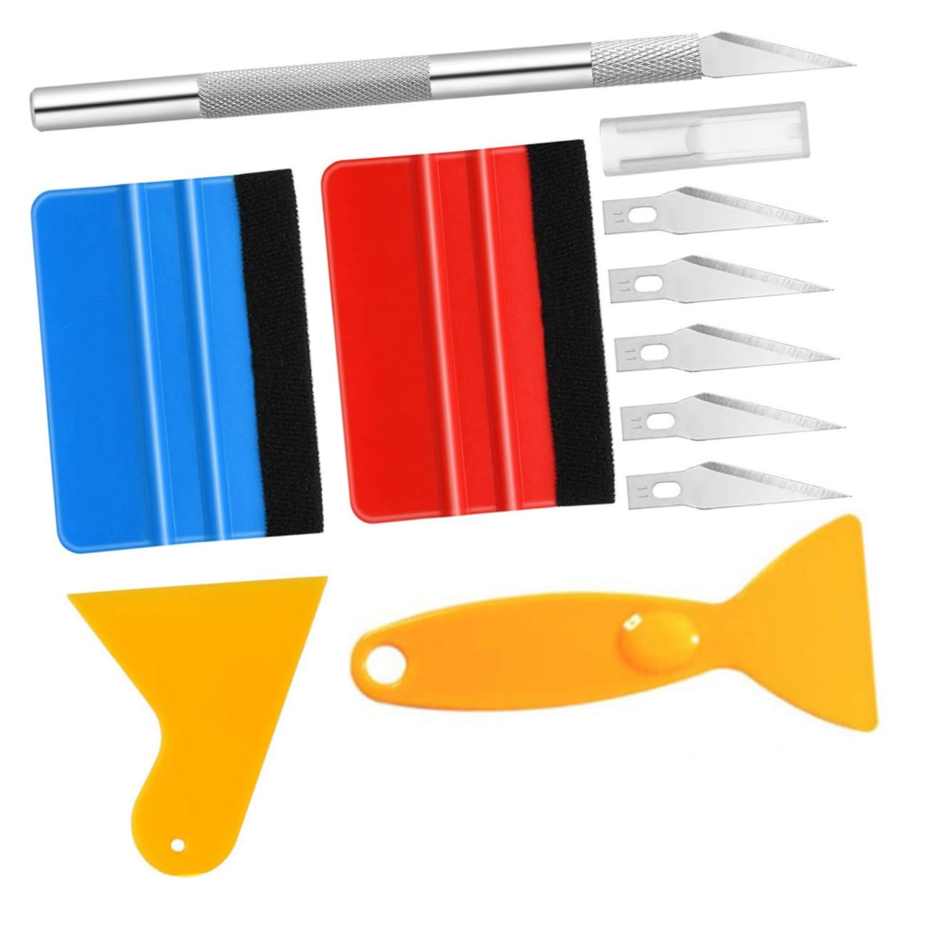 TOPBATHY 1Satz Fenster Tönungswerkzeugset Teiliges Auto Tint Film Tool Kit mit Filzrakel Cuttermesser und Mehr für Einfache Anwendung von Tönungsfolie und Vinyl Folierung TOPBATHY 1Satz Fenster Tönungswerkzeugset Teiliges Auto Tint Film Tool Kit mit Filzrakel Cuttermesser und Mehr für Einfache Anwendung von Tönungsfolie und Vinyl Folierung von TOPBATHY