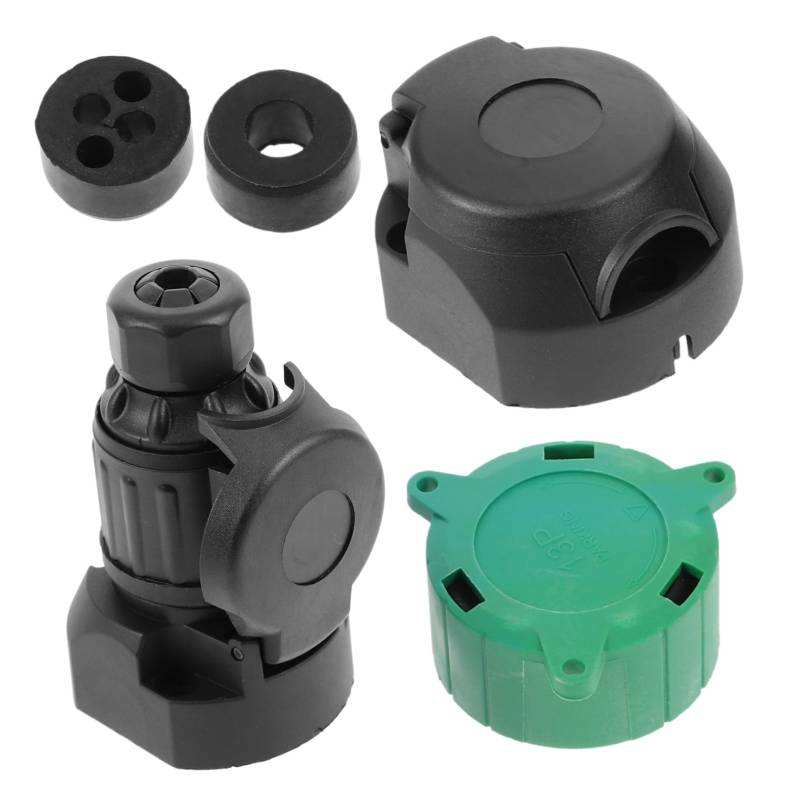TOPBATHY 1Satz Poliger Anhängerstecker Adapter Für Wohnmobile Langlebig Und Einfach Zu Installieren Für Signallichter Und Bremslichter Robuster Nylonmaterial Europäisches Design von TOPBATHY