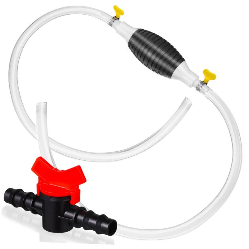 TOPBATHY 1Satz Siphonpumpe Benzinpumpe Mit Siphonschlauch Klemmen Und Rückschlagventil Für Sicheres Und Effizientes Pumpen Von Benzin Und Öl von TOPBATHY