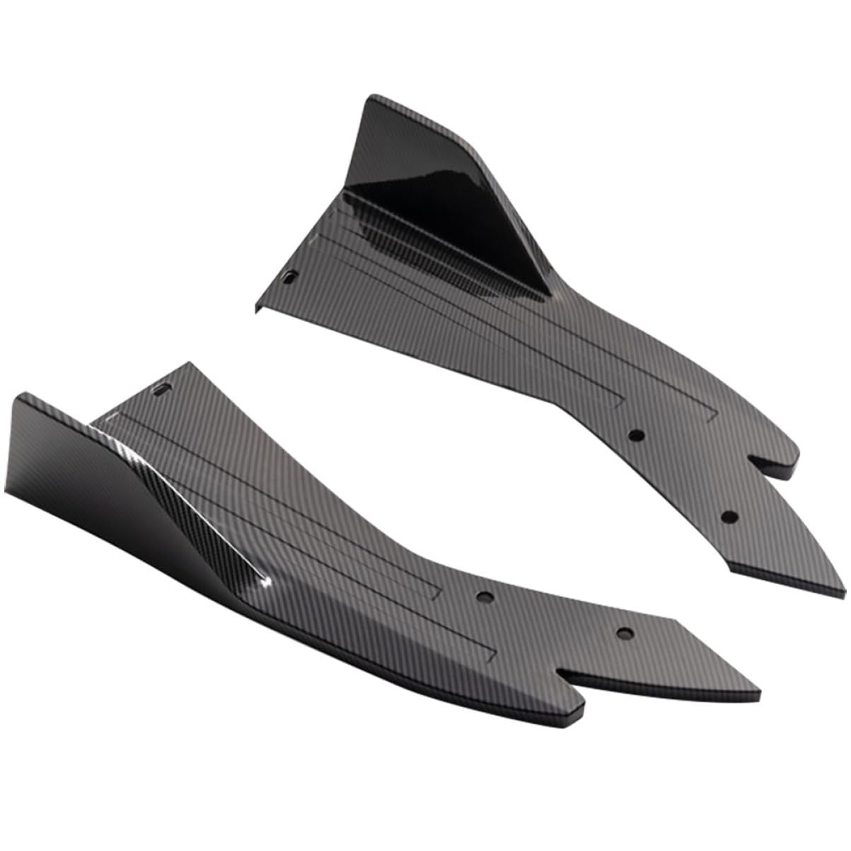TOPBATHY 2 Stück Auto Ecke Schwarz Lücke Fit Spoiler Schwelle Auto Hinten Schutz Universal- Heckdiffusor Abdeckung Kohlenstoff Heckseitendiffusor Autozubehör Auto Hecklippe Abs von TOPBATHY