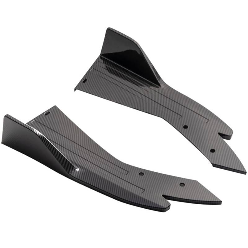 TOPBATHY 2 Stück Auto Ecke Schwarz Lücke Fit Spoiler Schwelle Auto Hinten Schutz Universal- Heckdiffusor Abdeckung Kohlenstoff Heckseitendiffusor Autozubehör Auto Hecklippe Abs von TOPBATHY