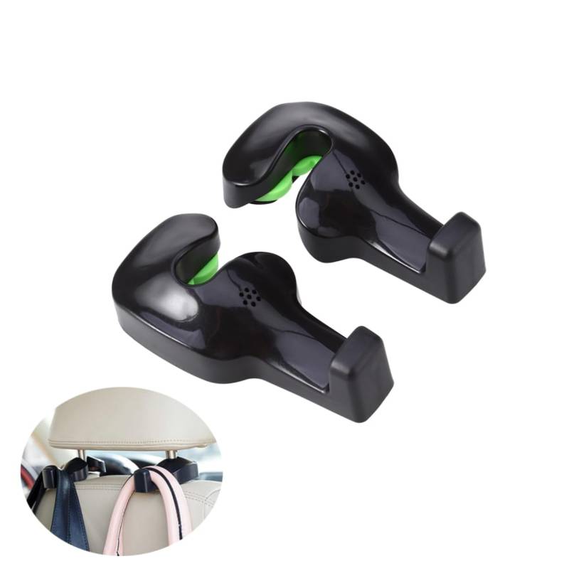 TOPBATHY 2 Stücke Auto Sitz Zurück Haken Auto Sitz Haken Auto Sitz Aufhänger Auto Sitz Aufhänger Auto Sitz Haken Schwarz von TOPBATHY
