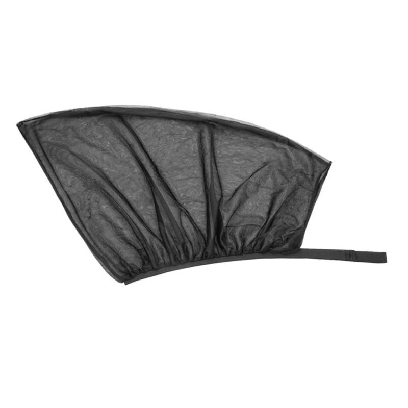 TOPBATHY 2Stücke Auto Sonnenschutz Mit Nylon Mesh Vorhang Atmungsaktiv Und Einsetzbar Schützt UV Strahlen Und Sonnenhitze Schwarz von TOPBATHY