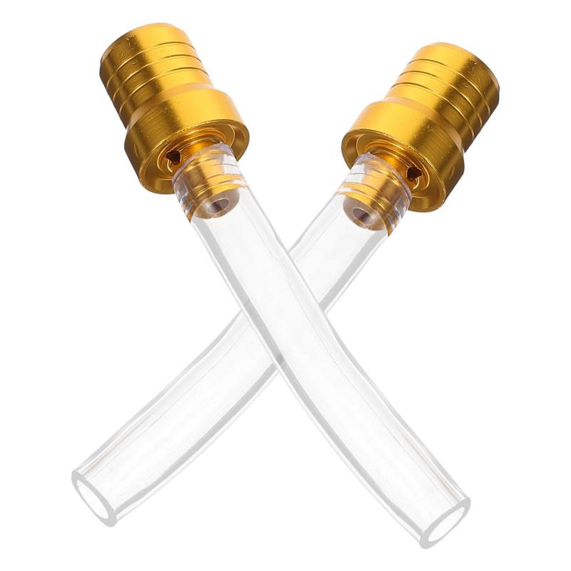 TOPBATHY 2Stücke Gaskappe Ersatz Benzintank Entlüftungsschlauch für Offroad Motorräder Cnc Goldfarben Vielseitig und Praktisch für Verschiedene Motorradmodelle von TOPBATHY