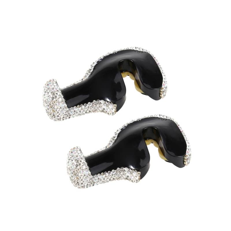 TOPBATHY 2Stücke Kristall Strass Auto Kopfstützenhaken Drehbare Halterung für Taschen Handtaschen und Regenschirme Platzsparendes Autozubehör mit Luster Kristallen von TOPBATHY