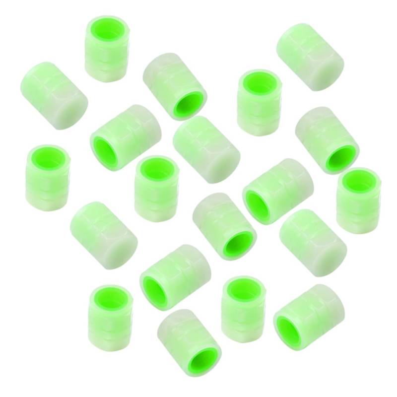 TOPBATHY 30 Stück Luminous Ventilkappe Luftkappen Für Autoreifen Radlichter Für Autos Luftreifenkappen Kappenabdeckung Für Reifenventilschaft LKW-radlichter Light Green Phosphorpulver von TOPBATHY