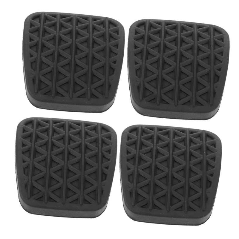 TOPBATHY 4 Stück Bremspedalleder Pads Auto-Fußpedal Universelle Pedalabdeckungen Ersatz Pedale Bremspedalauflage Auto-Kupplungspedalauflage Auto-Kupplungsbelag Gummi Black von TOPBATHY