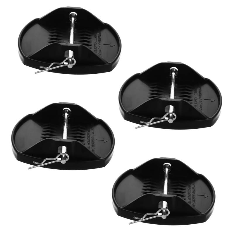 TOPBATHY 4 Stück Buchsenblock Wohnmobil Beine Stabilisator steht groß RV-Wagenheber-Pad nivellierungsblöcke für rv Snap-Pads Gummiauflage des Wagenhebers Jack-Pad pp Black von TOPBATHY