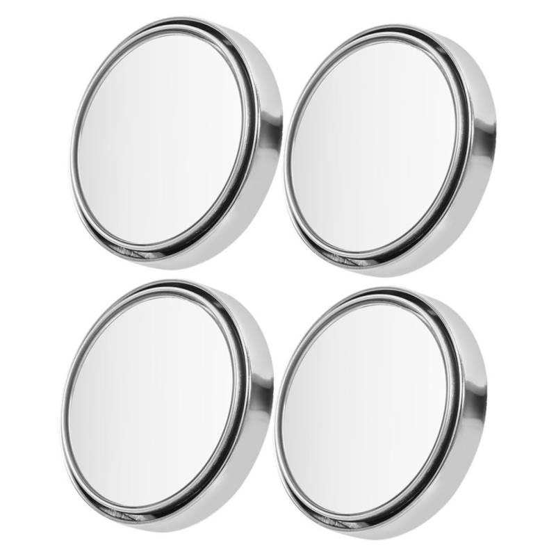 TOPBATHY 4 Stück Rückspiegeler Blindfleckspiegel Rückansicht runden Blindside Rückseite Fahren für Autospiegel Blindspot-Spiegel toter Auto Seitenspiegel Glas Silver von TOPBATHY