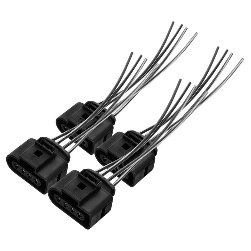 TOPBATHY 4 Stück Zündspulenstecker Zündspulenkabelbaum Crimpen Zündung Auto schleppen Zündkabel Zündspulen-Steckersatz Zündspule Stecker Zündspulenkabeladapter Plastik Black Zufällige Farbe von TOPBATHY