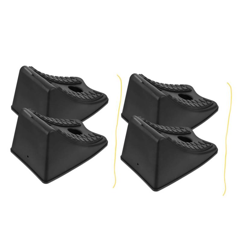TOPBATHY 4 Stücke Unterlegkeil Heavy Duty Rad Klammer Moving Automotive Trailer Rv Stabilisator Blöcke Rv Rad Stabilisator Schwarz Abs von TOPBATHY