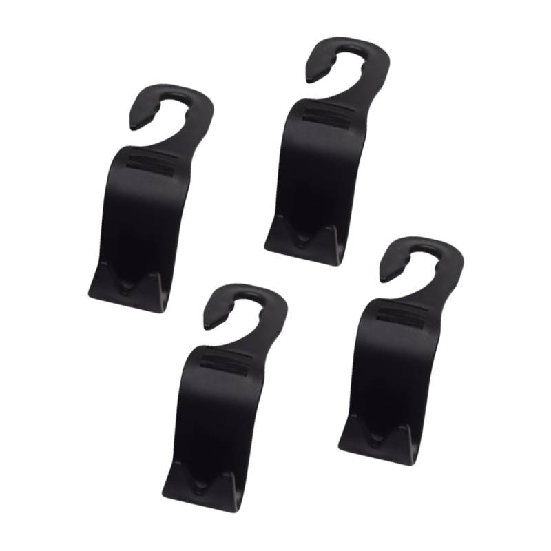 TOPBATHY 4Stücke Autositz Rückenhaken Hochbelastbare Kopfstützen Aufbewahrungshaken Für Handtaschen Kleidung Regenschirme Schwarze Auto Organizer Für Rücksitz Ordnung von TOPBATHY