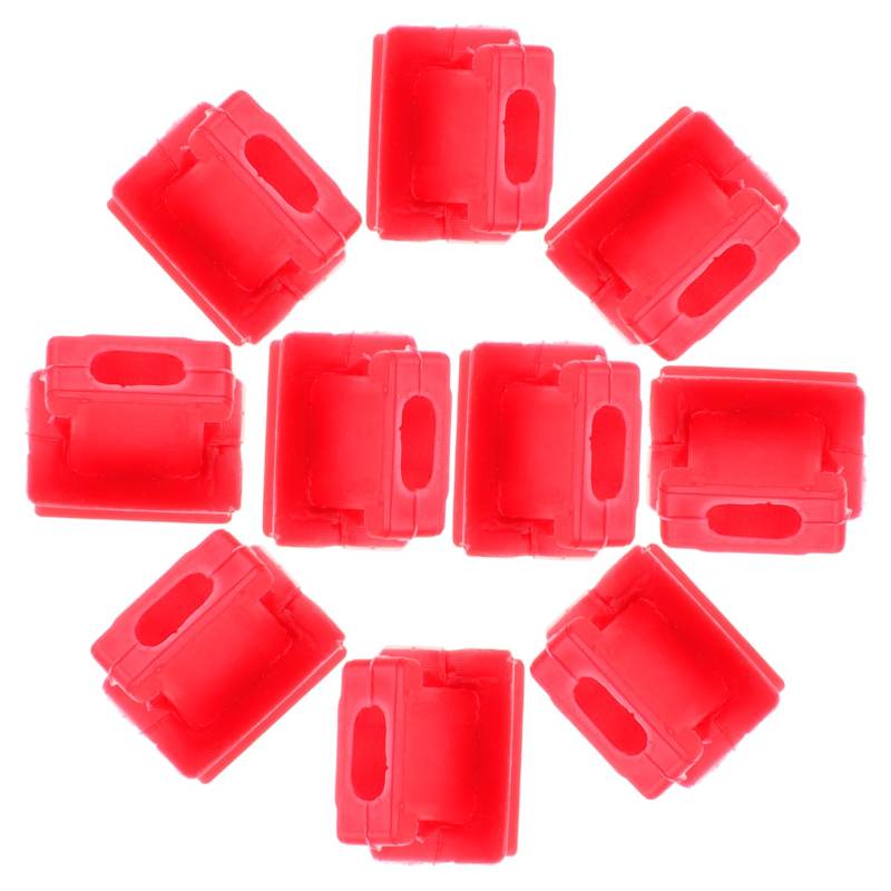 TOPBATHY 50 Stück Schnalle am Armaturenbrett autozubehör ersatzteile Armaturenbrett Montage Auto Innenraum Befestigungsclips Autoteile Dashcam-Hardwire-Kit Telefonbuchsenabdeckung Nylon rot von TOPBATHY