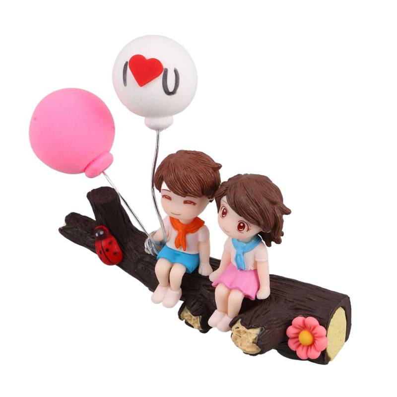 TOPBATHY Autodekorationen Auto Armaturenbrett Ornament Auto Armaturenbrett Niedliche Cartoon Autodekoration Süßes Armaturenbrett Autozubehör Paar Süße Ornamente Harz von TOPBATHY