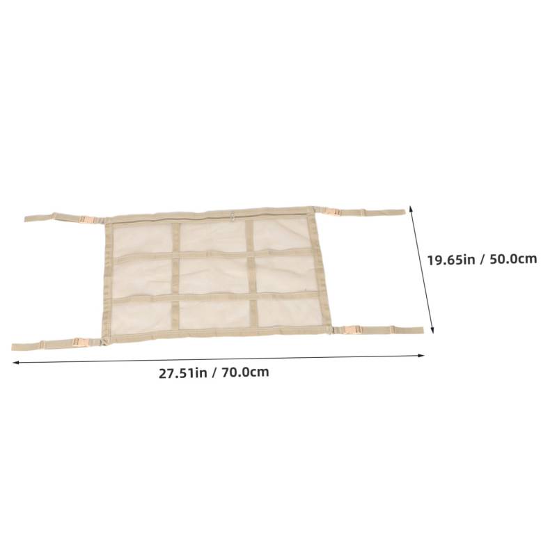 TOPBATHY Dachaufbewahrungstasche Deckennetz Camping Overhead Essentials Autogepäck Dachträger Autodachzelt Beige Polyester von TOPBATHY