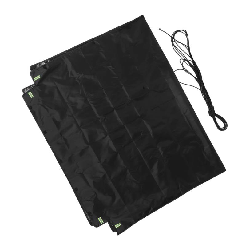 TOPBATHY Dreiradanhänger Tarpaulin Oxford Stoff Abdeckung Schutz für Anhänger Anhängerschutz Abdeckung Faltbare Anhängerabdeckung Dreiradwindschutz Anhängerabdeckungen Oxford-Stoff Black von TOPBATHY
