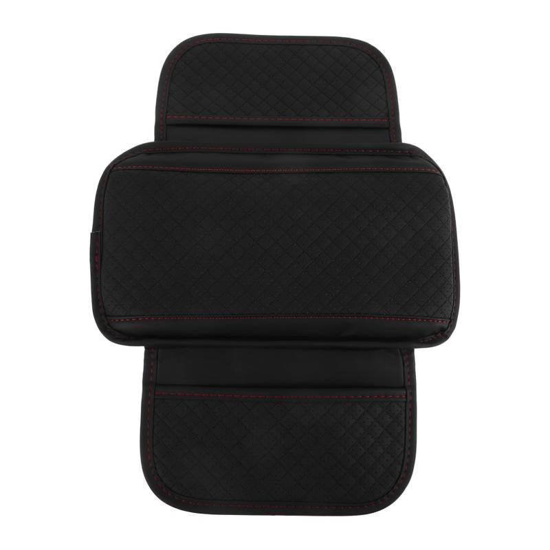 TOPBATHY Kasten Auto Armlehne Pad Auto Armlehne Matte Mittelkonsolenabdeckung Im Auto Armruhe Für Auto Abdeckung Mittelkonsole Armruhekissen Für Auto Armlehnenabdeckung Black Leder von TOPBATHY