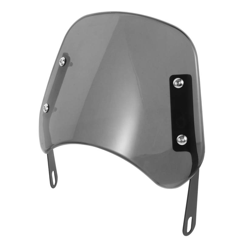 TOPBATHY Motorrad-Windschutzscheibe Windschott für Motorrad große Windschutzscheibe Aluminium Universal- grau Motorradzubehör Motorrad Windschutzscheibe Eisenbügel Black von TOPBATHY