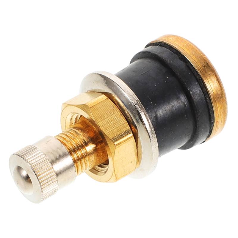 TOPBATHY Radventilschäfte Bus Reifenventil Tubeless Reifenventil Luftdichtes Reifenventil Schwerlastfahrzeug Reifenventil Reifenluftdruckmesser schlauchloses Reifenventil Metall Golden von TOPBATHY