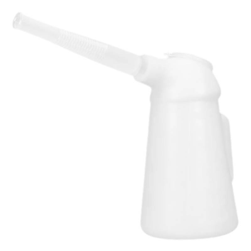 TOPBATHY Tanktopf Spender Behälter Pumpe Ölkanne Auto Ölflaschen Ausgießen Autoölkanne Ausguss Motoröltank Fahrzeugpumpe Öler Schmierölflasche Pumpsprüher Weißer Kunststoff von TOPBATHY
