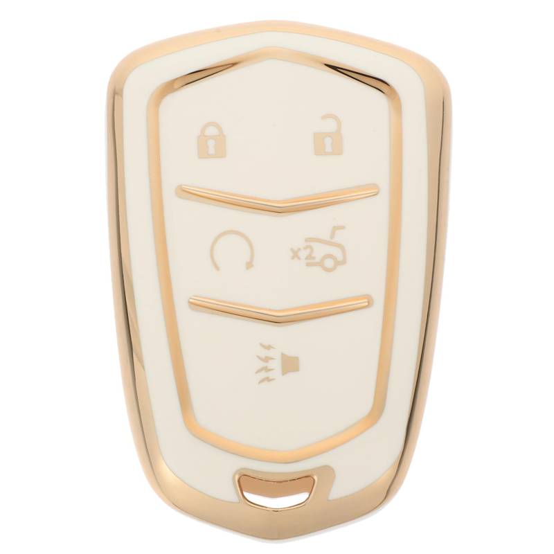 TOPBATHY Tasche für Autoschlüssel Key FOB -Halter Schlüsselabdeckung für Autoschlüssel Tastenabdeckungen Schlüsselabdeckung für Schlüsselanhänger Schlüsseletui TPU Weiß von TOPBATHY