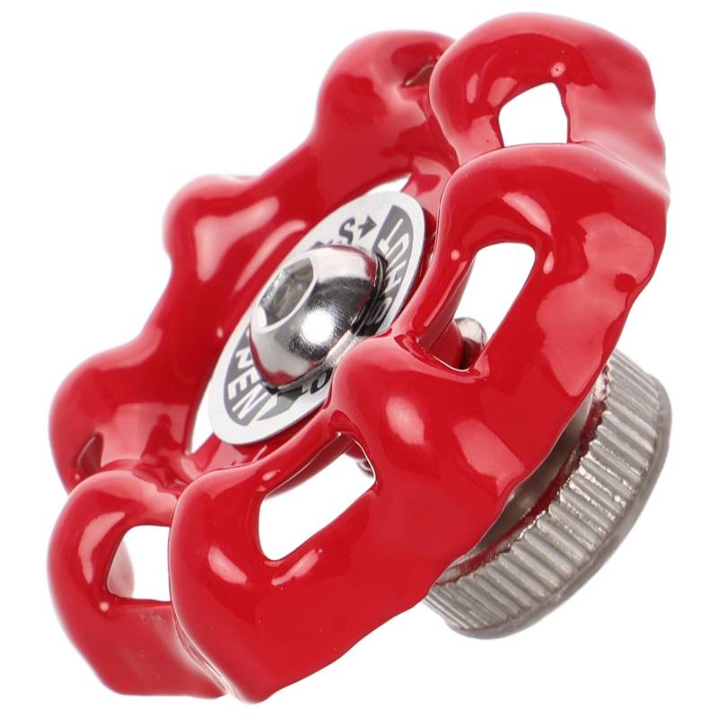 TOPBATHY Zentraler Steuerungsknopfaufkleber Dekoration Automobil dekorativ Radio-Knopf-Knopf-Knopf-Abdeckung mittlere Steuertaste Autoaufkleber Metall rot von TOPBATHY