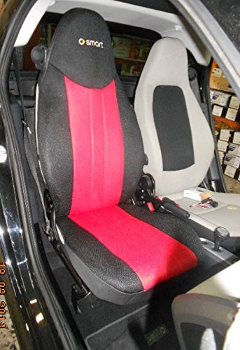 TOPCAR ATHENS Zwei Autositzbezüge, Synthetischemr, 100% Passgenau, Sitzbezügesets, Farben Rot und Schwarz von TOPCAR ATHENS