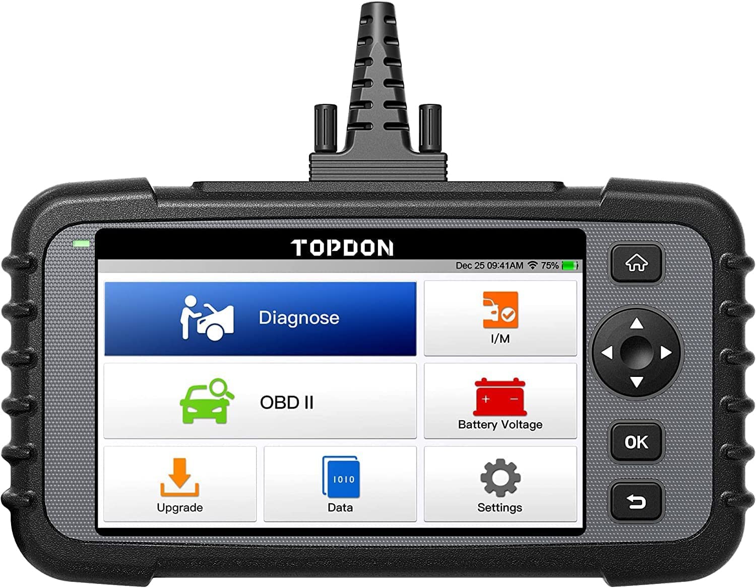 TOPDON ArtiDiag 500 OBD2 Diagnosegerät Auto,4 Systemdiagnose/3 Service Funktionen/10 OBD2 Funktionen/Auto VIN, KFZ Fehlerauslesegerät für Motor/ABS/SRS/Getriebe, lebenslang Software-Update von TOPDON