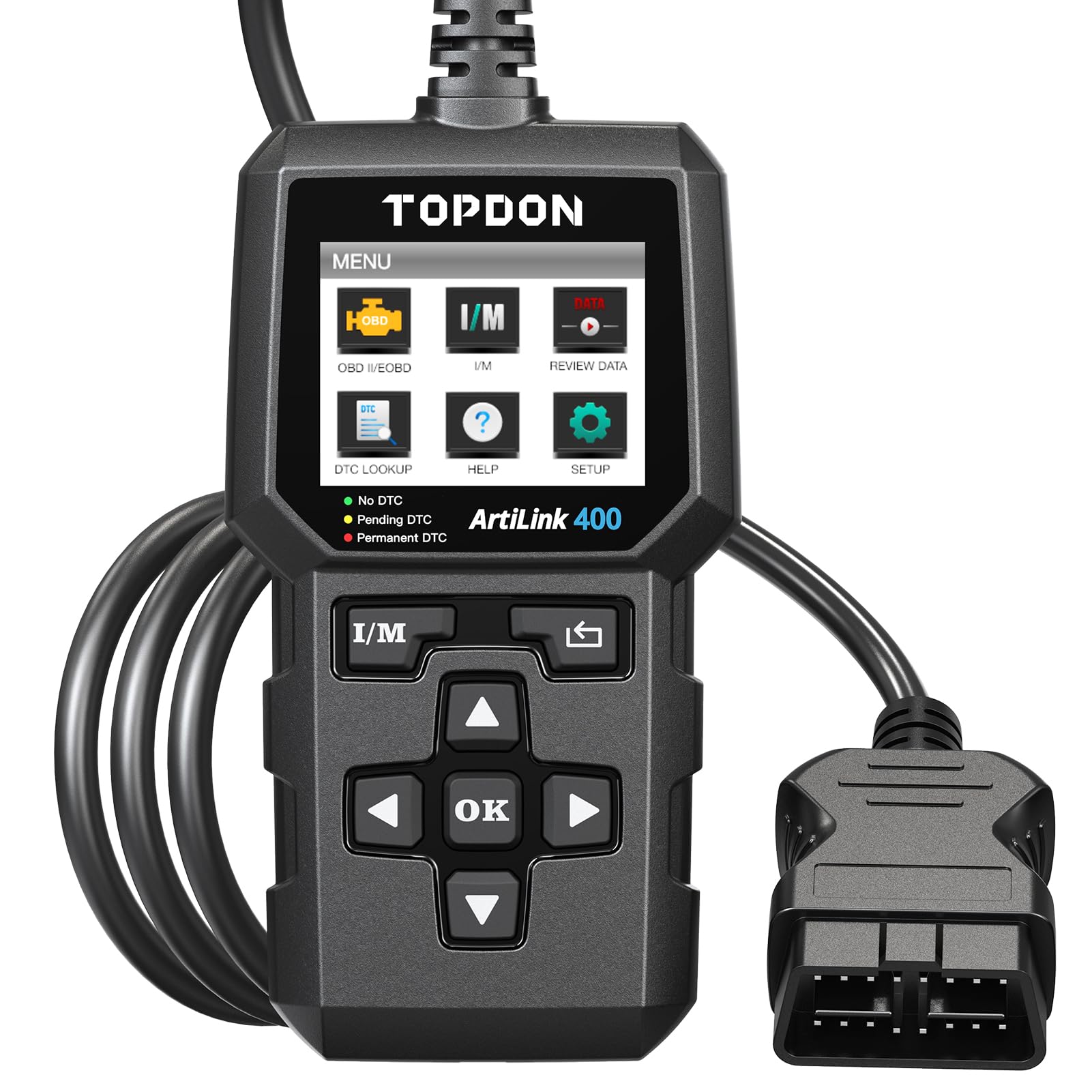 TOPDON AL400 OBD2 Diagnosegerät, OBDII Diagnosewerkzeug mit Vollständigen OBD2 Funktionen, DTC Suche, Kostenlose Updates TOPDON AL400 OBD2 Diagnosegerät, OBDII Diagnosewerkzeug mit Vollständigen OBD2 Funktionen, DTC Suche, Kostenlose Updates von TOPDON