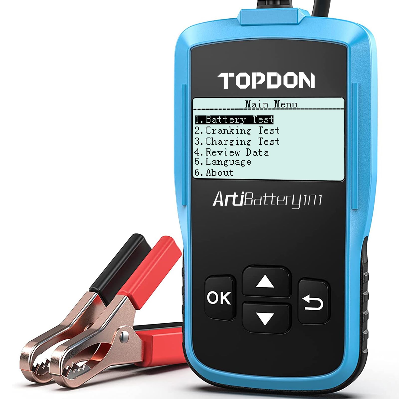 TT TOPDONAB101 Autobatterie-Tester Autobatterieanalysator für Cranking & Charging Test und Battary Load Test (12 & 24V) von TOPDON