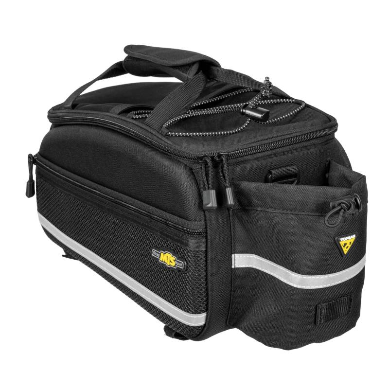 Topeak MTS TrunkBag EX 2.0 wasserdichte Fahrradtasche mit erweiterbaren Gepäckseiten, Befestigung an einem Gepäckträger mit Riemen, Schwarz von TOPEAK
