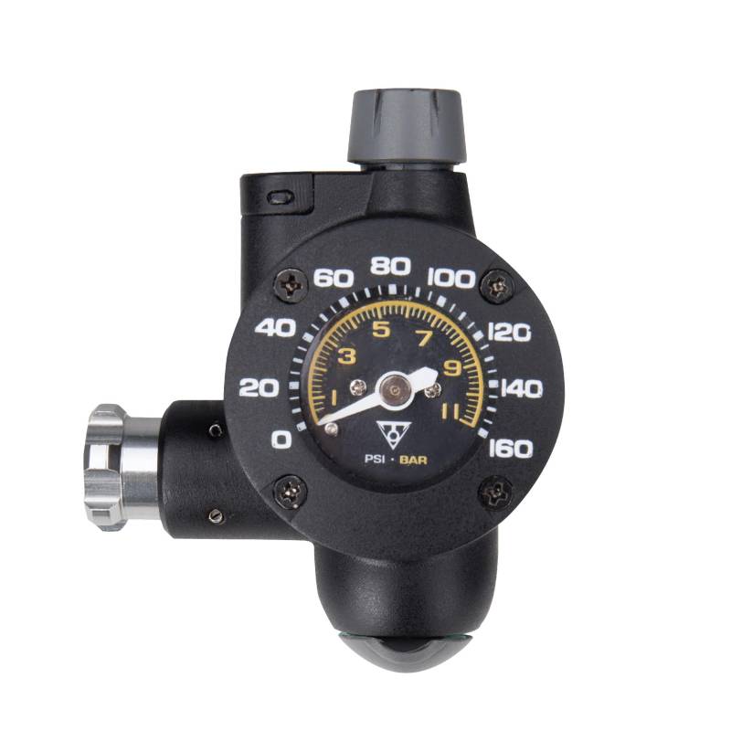Topeak AirBooster G2 CO2-Inflator und Messgerät, Einheitsgröße, Schwarz von TOPEAK