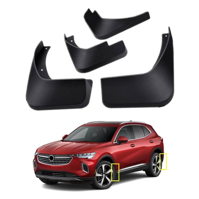 Schmutzfänger-Set für 2021 Buick Envision/Envision Avenir 2022 2023 Schmutzspritzschutz Kotflügel vorne und hinten, 4-teiliges Set von TOPGRIL