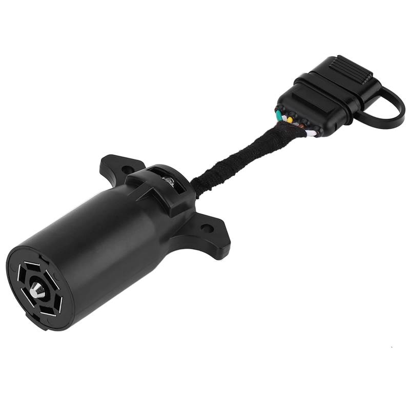 Anhängerkerzenadapter von 7 Bis 4 Pins für die Caravan Towing Bar, Easy Installation Converter for Style Connection, Geeignet für VR, wasserdichte Abdeckung Inbegriffen Enthalten von TOPINCN