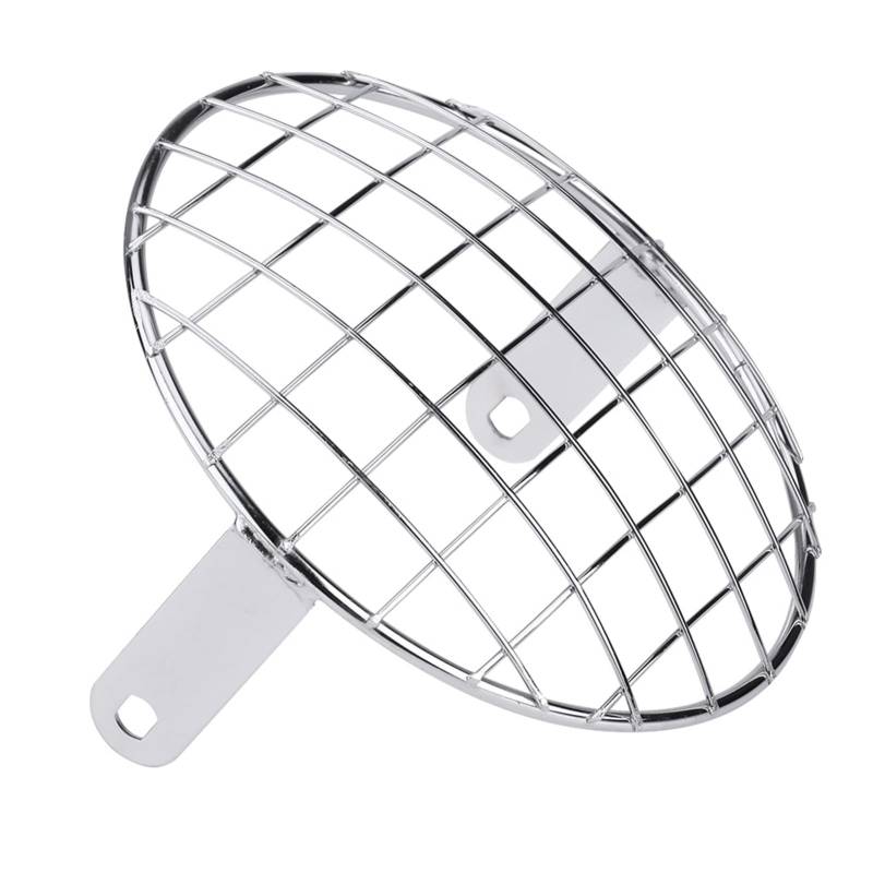 Motorrad-Scheinwerfer-Netz, Schutzgitter für Motorrad-Scheinwerfer Diamond Grid Front für Autocycle(Chrom) von TOPINCN