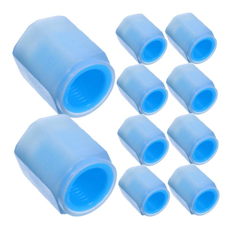 TOPPERFUN 12 Stück Leuchtende Radventilabdeckungen Reifenventilabdeckungen Kappen Ventilkappen Stem Fahrzeug Universalreifen Schlüssel Autozubehör Gummi Blau von TOPPERFUN