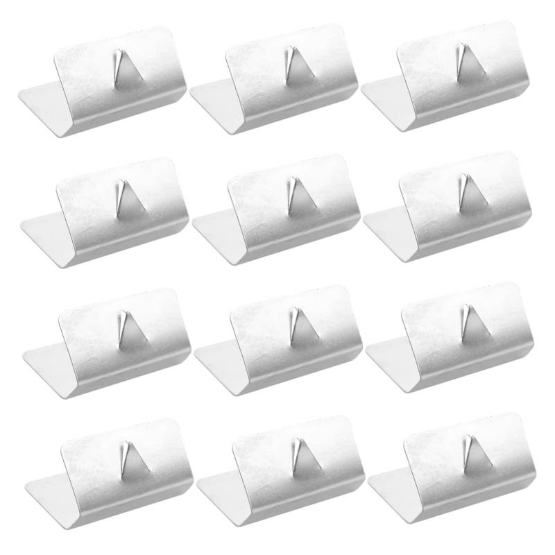 TOPPERFUN 12 Stück Windschutzscheiben-Clip Clips Festsetzung Abnehmbar Leibung Streifen Größe Schnappverschluss Halteklammern Für Den Windkanal Windabweiserhalterung Metall Silver von TOPPERFUN