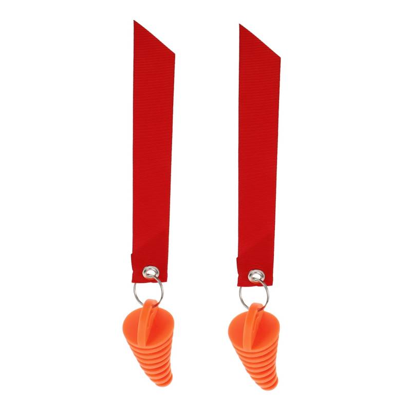 TOPPERFUN 2 Stück Auspuffstopfen Motorrad Auspuffendrohr Stopfenstopfen Auspuffstopfen Auspufftopfstopfen Auspuffstopper Auspuffendrohr Schalldämpferstopfen Polyester Orange von TOPPERFUN