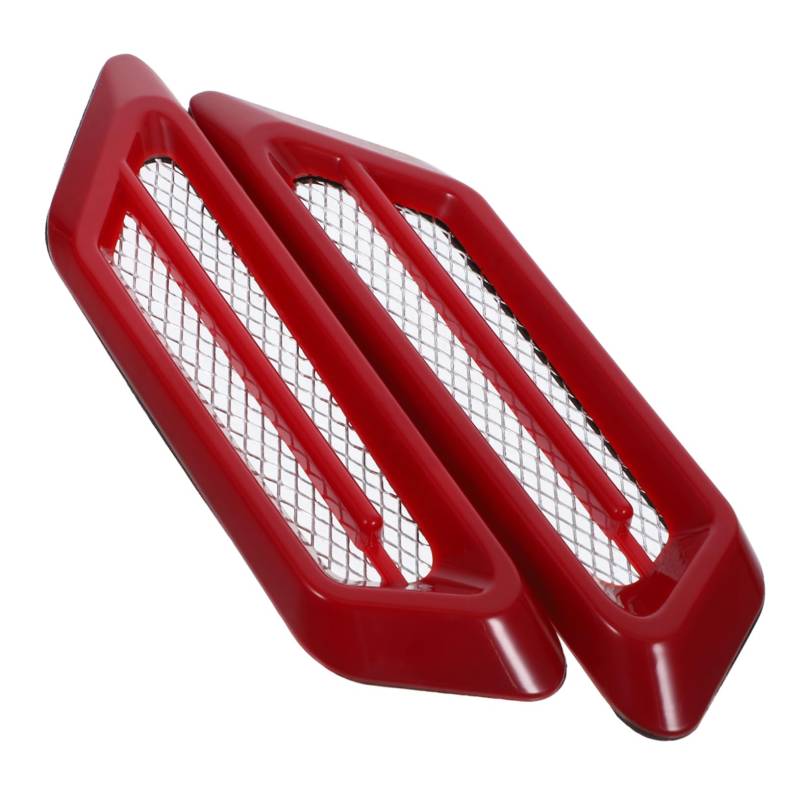 TOPPERFUN 2 Stück Auto Entlüftungsleiste Kühlergrill Entlüftungsabdeckungen Kanalstreifen Autos Dekorative Halterung Form Vorne Für Die Motorhaube Entlüftungsleiste Ac Motorhaube von TOPPERFUN