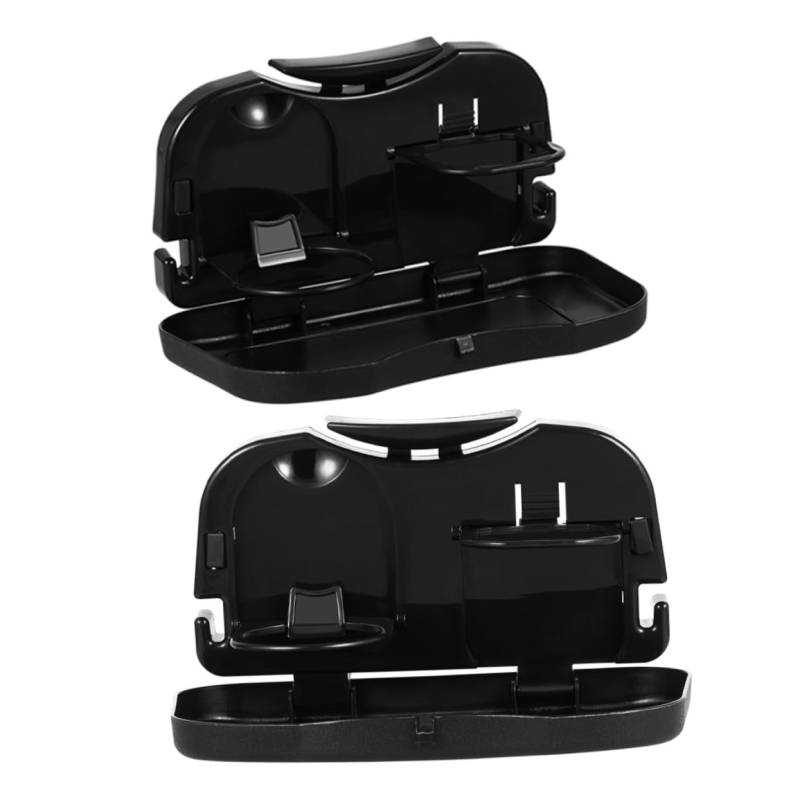 TOPPERFUN 2 Stück Auto Esstischständer Autositz Getränkehalter Snack Tablett Mittagessen Serviertablett Faltbar Für Automobile Auto Tablett Schreibtisch Mit Funktionalem Ersatz von TOPPERFUN