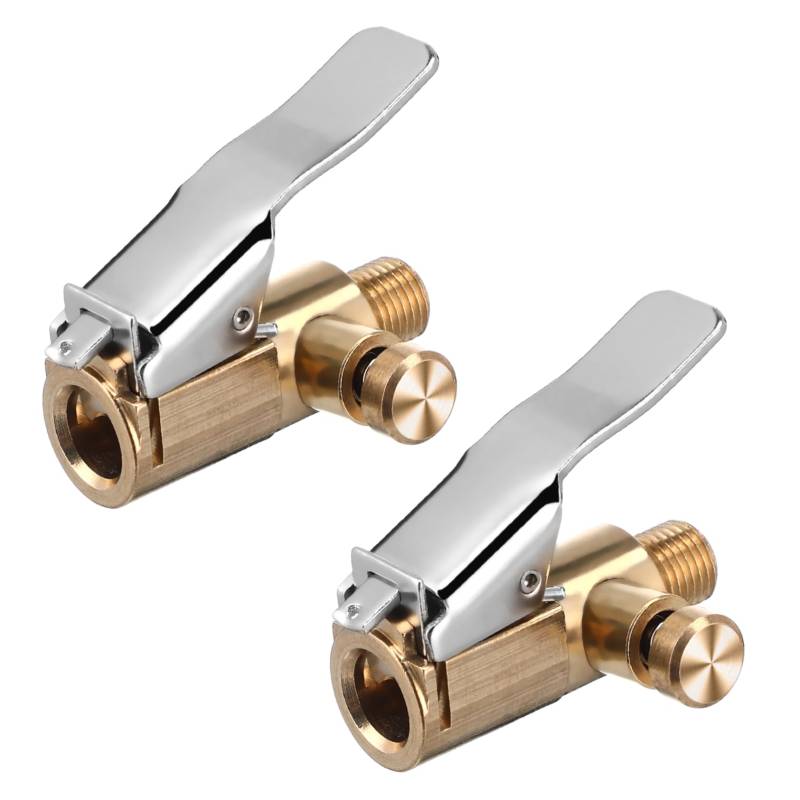 TOPPERFUN 2 Stück Schnelle Clip aufblasbare Düse Futter Reifenfüller Luftkompressor luftdruckprüfer luftkompressor zubehör Auto zubehör Reifenpumpenadapter Zubehör für Luftkompressoren von TOPPERFUN