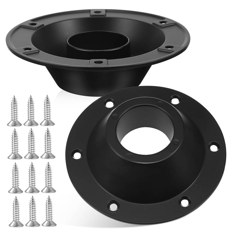 TOPPERFUN 2 Stück Tischsockel Camper Fold Bases Unterstützung Esstisch Sockelhalterung Ersatz Rv Zubehör Rv Tisch Hardware Rv Tisch Flansch Schwarz Aluminium von TOPPERFUN
