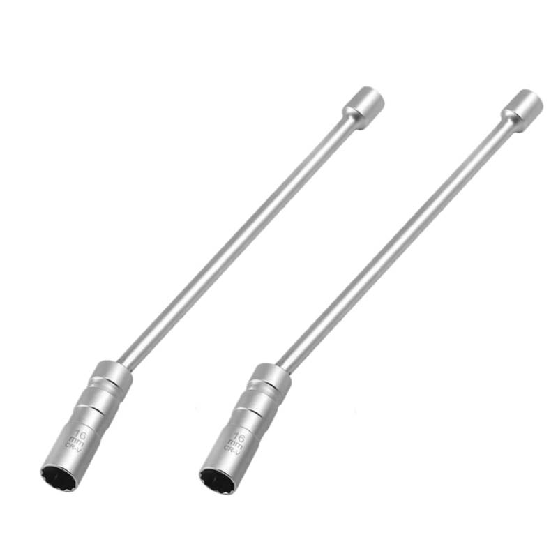 TOPPERFUN 2 Teiliges Zündkerzen Entfernungswerkzeug Ratschen Steckschlüssel Verstellbarer Entferner Reparaturstecker Magnetischer Schwenkauszieher Universelles Kfz Zündkerzenwerkzeug von TOPPERFUN