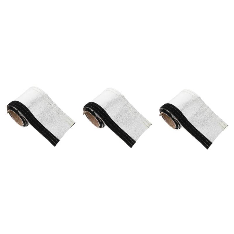 TOPPERFUN 3 Teiliges Hitzeschild Hülsenschlauch Isolierungskabelschutz Universalschutz Fiberglas Kfz Schutzhülle Aluminium Autohaubenmaterial Autos Hitzeschutzglasfaser von TOPPERFUN