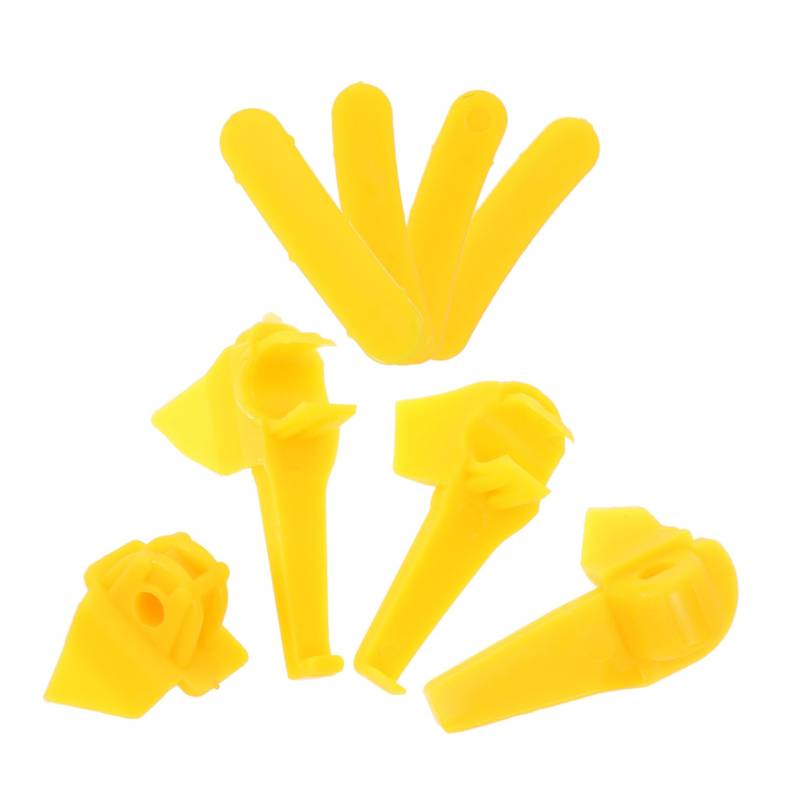 TOPPERFUN 4 Sätze Zubehör für Reifenabstreifer Felgen Rand bewachen Reparatur Wechsler Auto felge autoteile Reifenentfernung Reifenmaschineneinsatz Autoreifen-Maschineneinsatz Plastik Yellow von TOPPERFUN