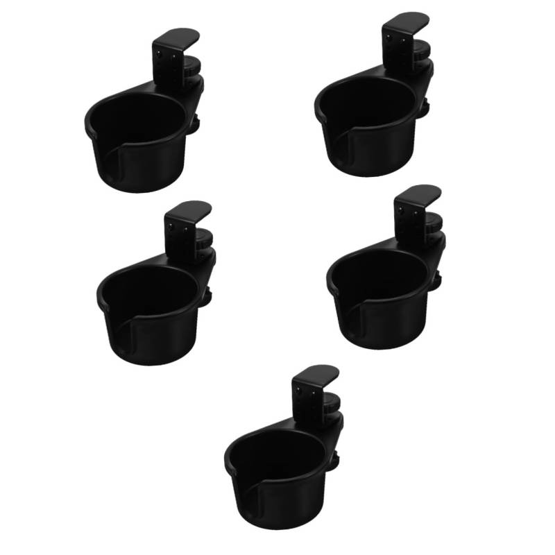 TOPPERFUN 4 Stück Getränkehalter Klemmen Gaming Becher Clips Für Tischmontage Getränkeständer Schreibtisch Bürobedarf Schreibtisch Becher Clip Halter Gummi Schwarz von TOPPERFUN