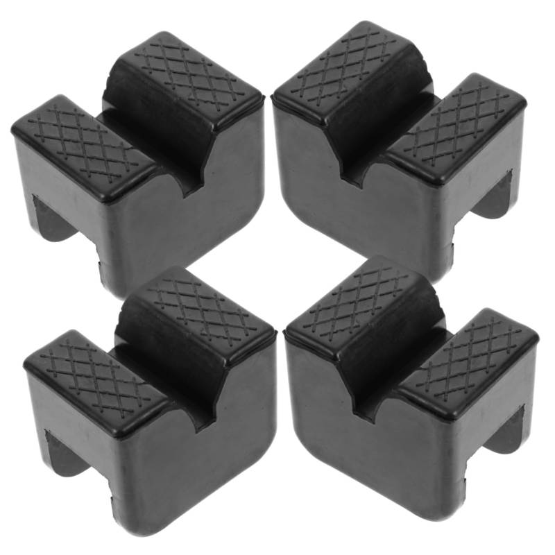 TOPPERFUN 4 Stücke Auto Halterung Spacer Jack Pad Jack Stand Lift Für Schwere Füße Stabile Fuß Schwarz Gummi von TOPPERFUN
