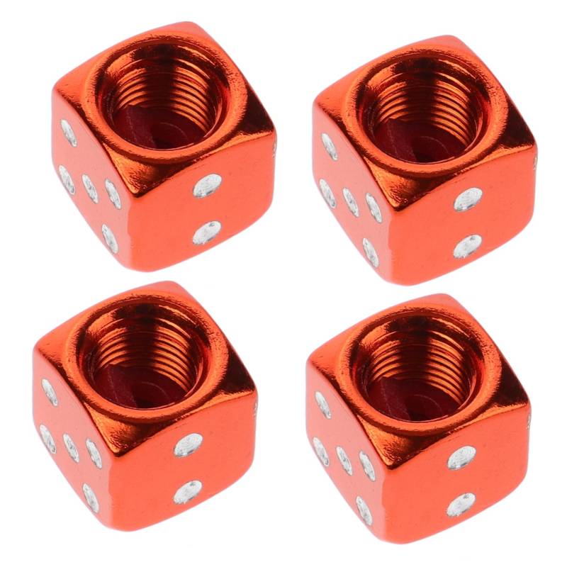 TOPPERFUN 4 Stücke Ventilkappen Für Chrom Schlüsselkappen Stem Reifenkappenabdeckung Farbe Geformt Autozubehör Aluminium von TOPPERFUN