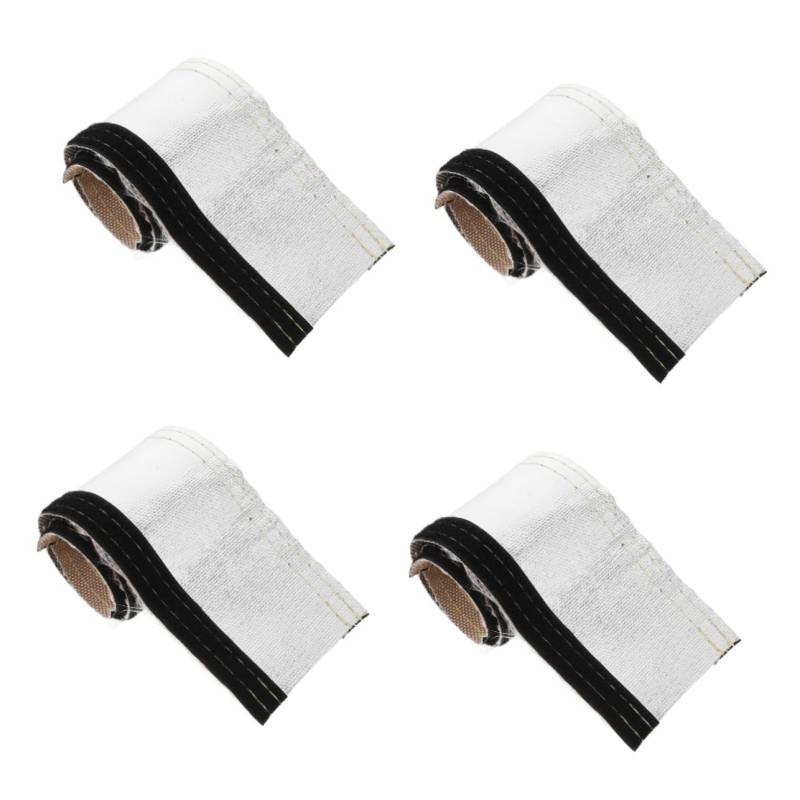 TOPPERFUN 4 Teiliges Hitzeschild Hülsenset Für Schläuche Universeller Schutz Für Die Motorhaube Aluminiumdraht Isoliermaterial Fiberglas Abdeckung Autoverkabelung Hitzeschild Hülse von TOPPERFUN